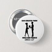 MÄNNER UND FRAUEN, biblische Ehe Christlich Button (Vorne & Hinten)