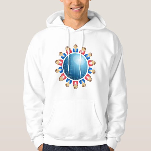 Männer und Frauen im globalen Geschäftsleben Hoodie (Vorderseite)