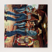 Männer und Frauen Line Dance in einer Bar Puzzle (Horizontal)