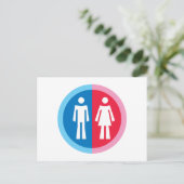 Männer und Frauen Postkarte (Stehend Vorderseite)