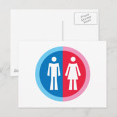 Männer und Frauen Postkarte (Vorne/Hinten)