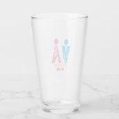 Männer- und Frauentypografie-Icon-Design Glas (Rückseite)