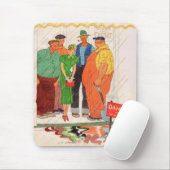 Männer und hübsche Dame der 1930er Jahre Mousepad (Mit Mouse)