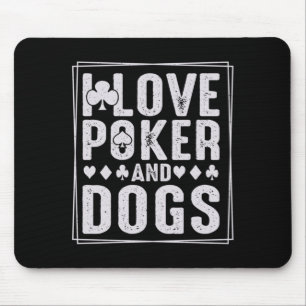Männer und Hunde Lustige Spielkarte Zocker Perform Mousepad