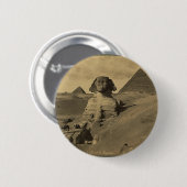 Männer und Kamele auf der Pfote der Sphinx, Pyrami Button (Vorne & Hinten)