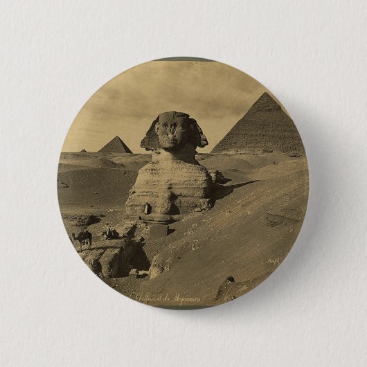 Männer und Kamele auf der Tatze der Sphinxes, Button (Vorderseite)