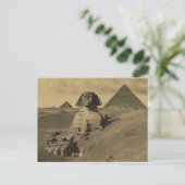 Männer und Kamele auf der Tatze der Sphinxes, Postkarte (Stehend Vorderseite)