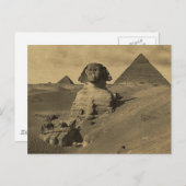 Männer und Kamele auf der Tatze der Sphinxes, Postkarte (Vorne/Hinten)