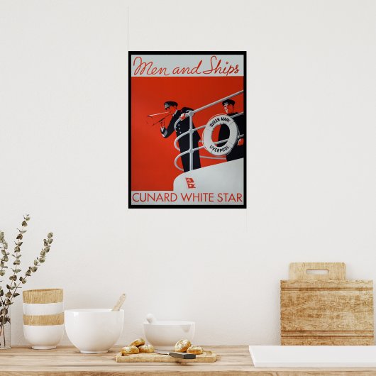 Männer und Schiffe Queen Mary Poster (Küche)