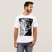 Männer und Shirts Pop Art Template Tiere Leopard (Vorne ganz)