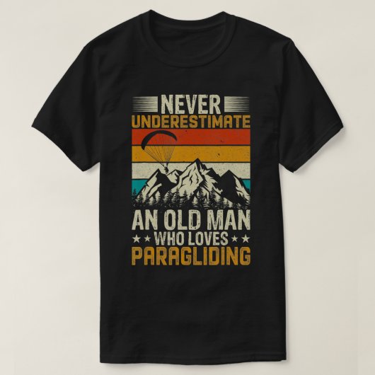 Männer unterschätzen nie einen alten Mann, der Par T-Shirt (Design vorne)