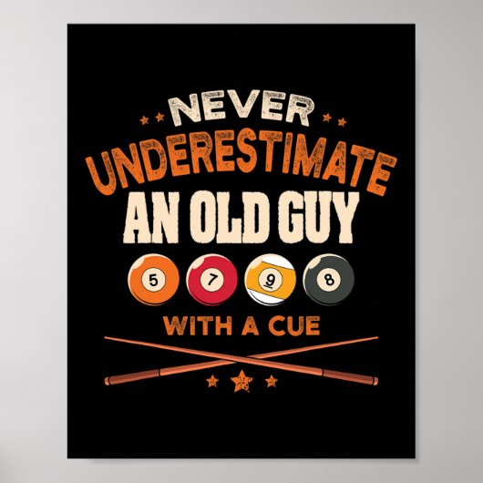 Männer unterschätzen nie einen alten Typ mit einem Poster (Vorne)