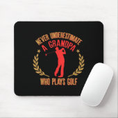 Männer unterschätzen nie einen Großvater, der Golf Mousepad (Mit Mouse)