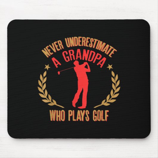 Männer unterschätzen nie einen Großvater, der Golf Mousepad (Vorne)