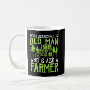 Männer Unterschätzen niemals einen alten Mann, der Kaffeetasse