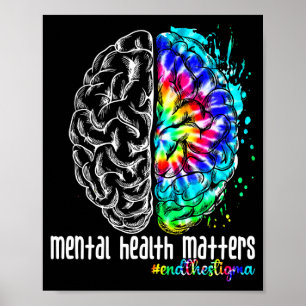 Männer unterstützen psychische Gesundheit und been Poster
