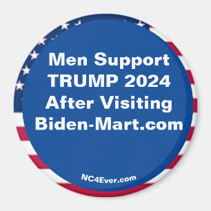 Männer unterstützen TRUMP 2024 nach dem Kühlschran Magnet