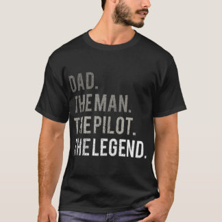 Männer Vater der Mann, der Pilot, der legendäre Va T-Shirt