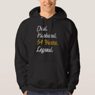 Männer Vater Ehemann 54 Jahre Legend Geburtstag 54 Hoodie
