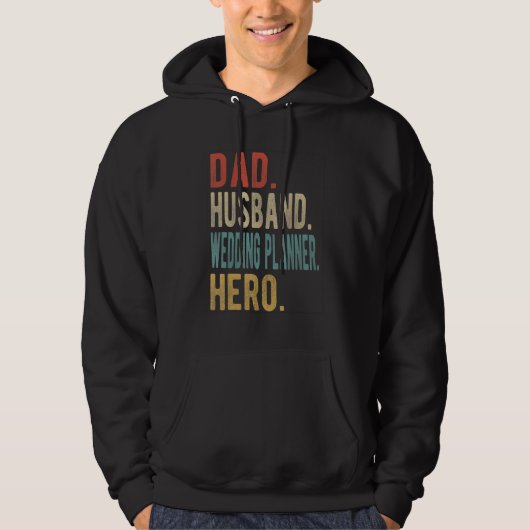 Männer-Vater-Ehemann-Hochzeitsplaner-Held Hoodie (Vorderseite)