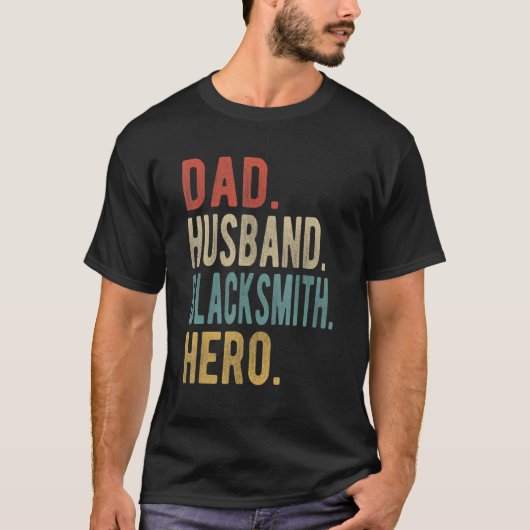 Männer Vater Ehemann Schmied Held T-Shirt (Vorderseite)