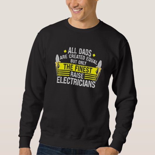 Männer Vater heben Elektro-Vater Sweatshirt (Vorderseite)