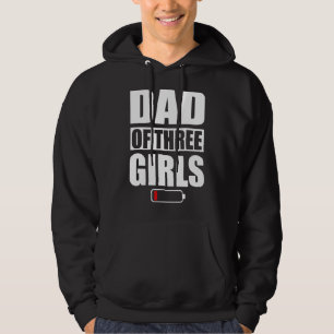 Männer Vater von 3 Mädchen drei Töchter Vatertag Hoodie
