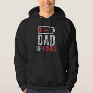 Männer Vater von 4 Mädchen aus der Tochter Vaterta Hoodie