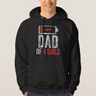 Männer Vater von 4 Mädchen aus der Tochter Vaterta Hoodie