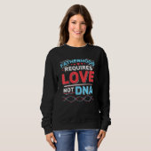 Männer Vaterschaft erfordert Liebe nicht DNA Stepf Sweatshirt (Vorne ganz)