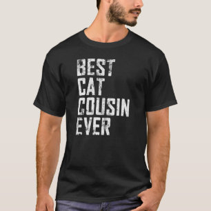Männer Vatertag Bester Katzen-Cousin Ever Vintage T-Shirt