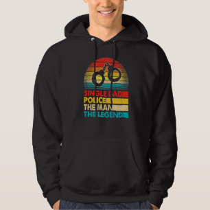 Männer Vatertag Single Vater Polizei der Mann der Hoodie