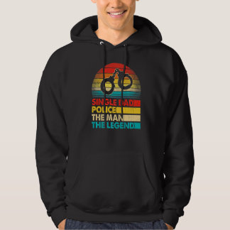 Männer Vatertag Single Vater Polizei der Mann der Hoodie