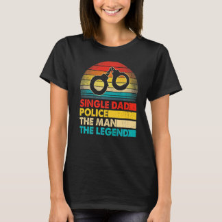 Männer Vatertag Single Vater Polizei der Mann der T-Shirt