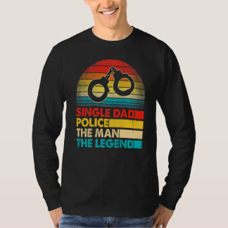 Männer Vatertag Single Vater Polizei der Mann der T-Shirt