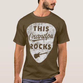 Männer Vintag diese Opa Rocks Plektrum 2 Sid T-Shirt