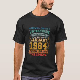 Männer Vintag Januar 1984 Phantastisch 40. Geburts T-Shirt