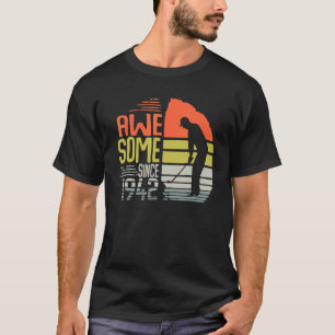 Männer Vintag Phantastisch seit 1942 Golfer Geburt T-Shirt
