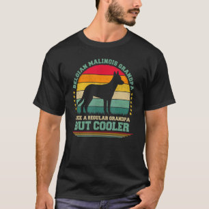 Männer Vintag Retro Hund Belgisch Malinois Opa F T-Shirt