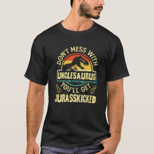 Männer Vintage Dinosaurier Onkel Rex Saurus Famili T-Shirt