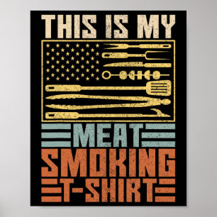 Männer Vintage Grillen Smoker Grill Outfit Das ist Poster