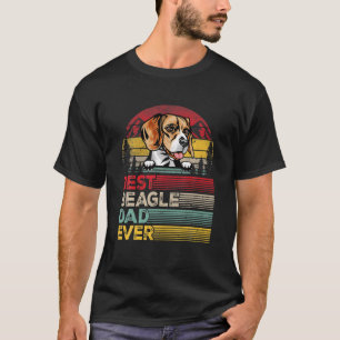 Männer Vintager Beagle Hund Vatertag Weihnachten f T-Shirt