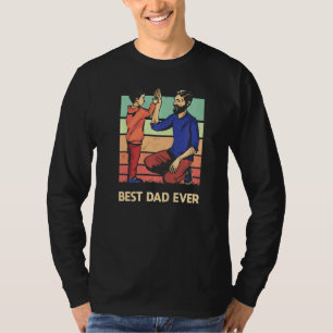 Männer Vintager bester Vater je Vatertag Retro-Bes T-Shirt