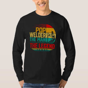 Männer Vintager Pop Welder Mann der Legende T-Shirt