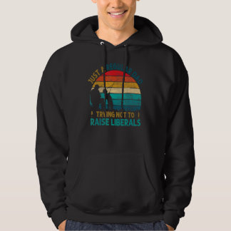 Männer Vintager regelmäßiger Vater, der versucht, Hoodie
