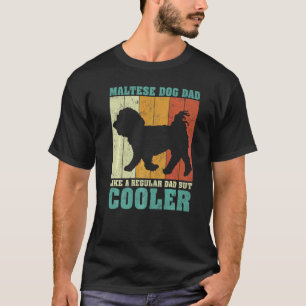 Männer Vintager Retro maltesischer Hund Vater wie T-Shirt