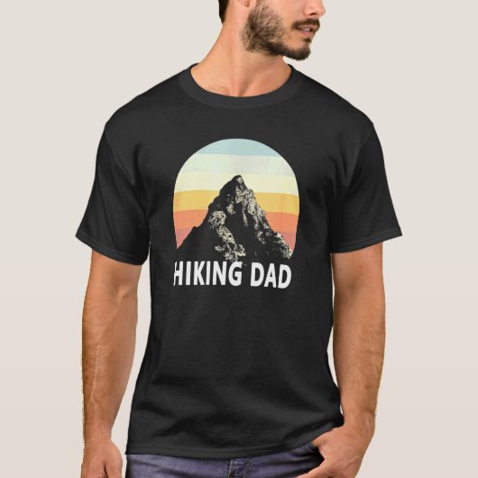 Männer Wandern Vater Sonnenuntergang Rainbow Out T-Shirt (Vorderseite)