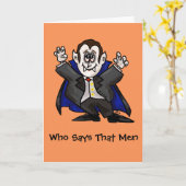 Männer wechseln lustige Halloween-Karte Karte (Gelbe Blume)