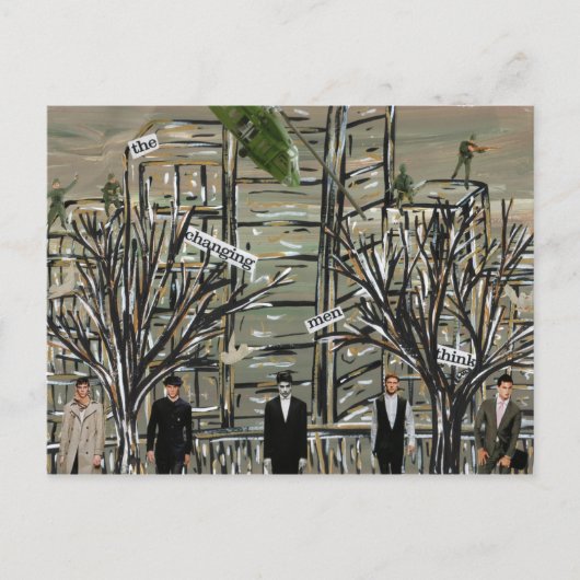 Männer wechseln postkarte (Vorderseite)