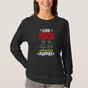 Männer Welpe Adoption Live Liebe und Rescue Hunde T-Shirt